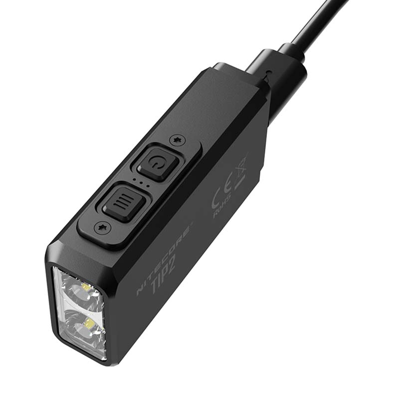 Мощный наключный фонарь Nitecore TIP 2, магнит