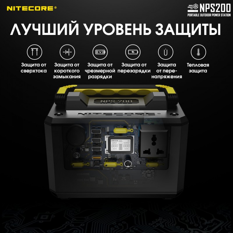 Зарядна портативна електростанція Nitecore NPS200