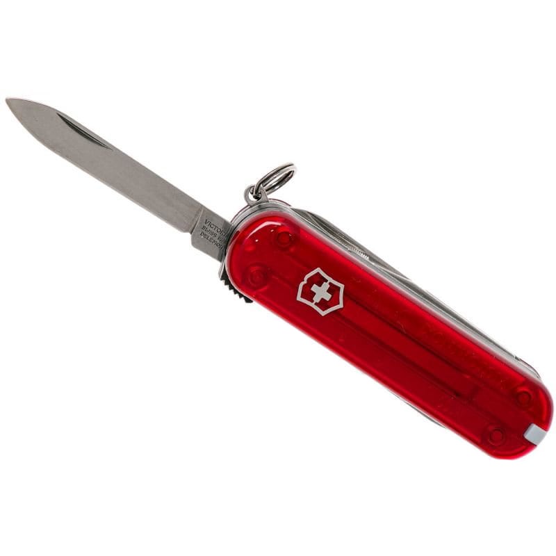 Ніж складаний, мультитул Victorinox Nailclip (65мм, 8 функцій), червоний прозорий. 0.6463T