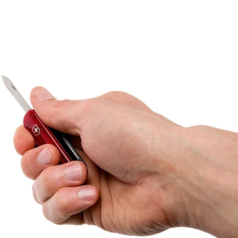Ніж складаний, мультитул Victorinox Nailclip (65мм, 8 функцій), червоний прозорий. 0.6463T