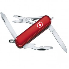 Нож складной, мультитул  Victorinox Midnite Manager + LED (58мм, 10 функций), красный 0.6366