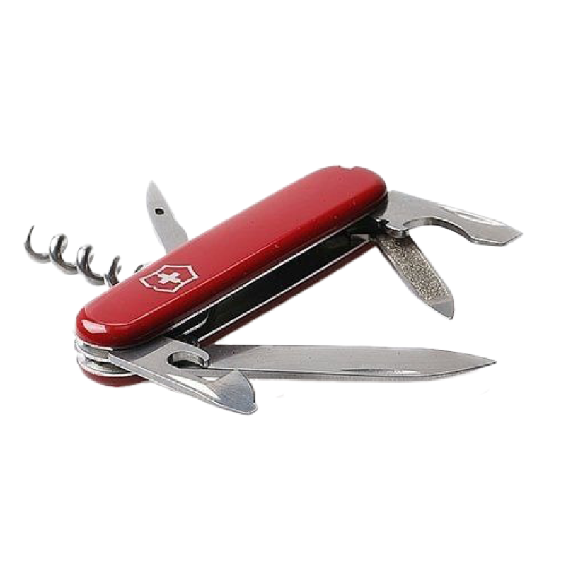 Ніж складаний, мультитул Victorinox Sportsman (84мм, 12 функцій) червоний 0.3802