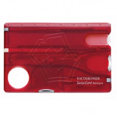 Набор Victorinox Swisscard Nailcare (82x54x4мм, 13 функций) красный прозрачный 0.7240.T