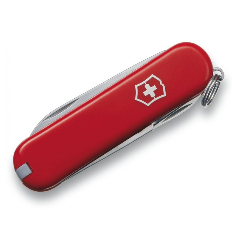 Набір Victorinox (мультитул Classic SD + ручка Caran d'Ache BP), у футлярі, червоний 4.4321.2
