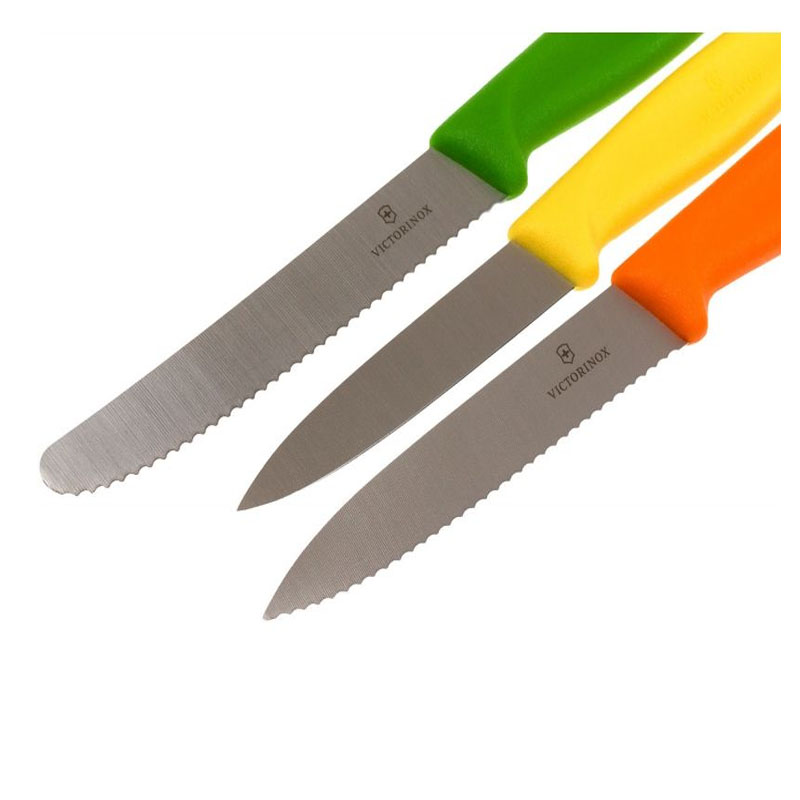 Набір кухонних ножів Victorinox Swissclassic Paring Set (80, 100, 110мм) в подарунок. коробці 67116.31G