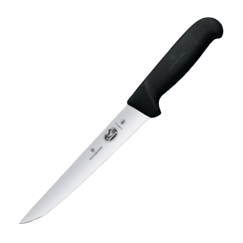 Ніж кухонний, побутовий Victorinox Fibrox Sticking (лезо: 180мм), чорний 5.5501.22