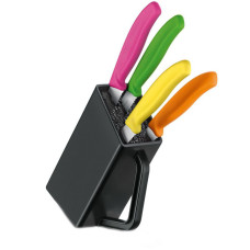 Набор кухонный Victorinox SwissClassic Cutlery Steak&Pizza (4 предмета) с подставкой,цветн. 6.7126.4