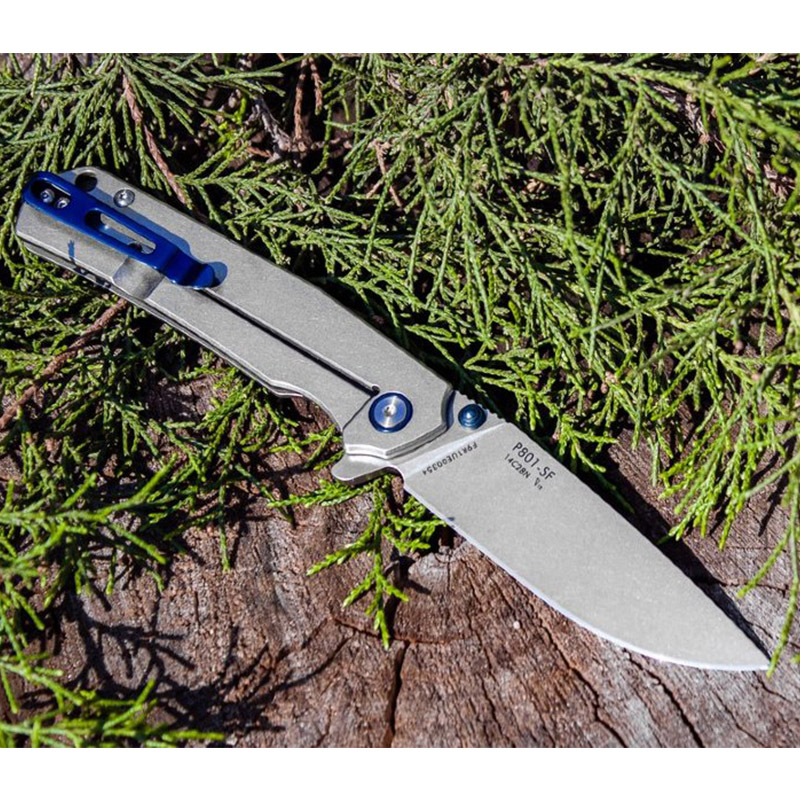 Ніж складаний Ruike P801-SF (довжина: 200мм, лезо: 86мм), сірий