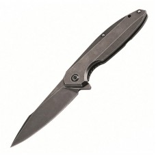 Нож складной Ruike P128-SB (длина: 217мм, лезвие: 93мм, черное), черный