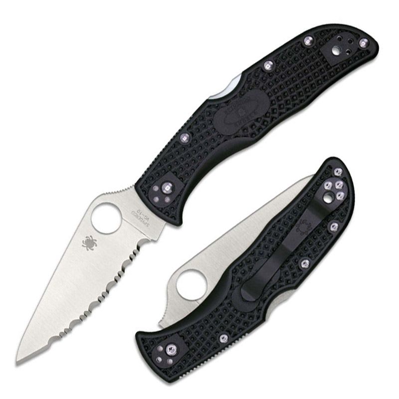 Ніж складаний Spyderco Endela серрейтор (довжина: 206мм, лезо: 87мм), чорний