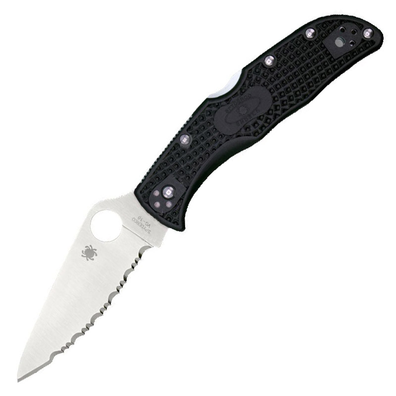 Ніж складаний Spyderco Endela серрейтор (довжина: 206мм, лезо: 87мм), чорний