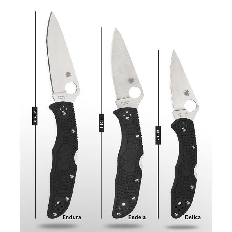Ніж складаний Spyderco Endela (довжина: 206мм, лезо: 87мм), чорний