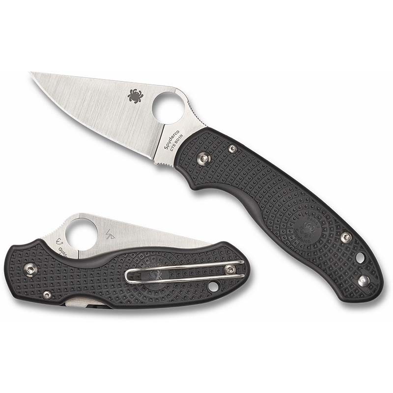 Ніж складаний Spyderco Para 3 (довжина: 184мм, лезо: 75мм), FRN, чорний