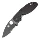 Ніж складаний Spyderco Efficient напівсерейтор (довжина: 180мм, лезо: 76мм, чорне), чорний