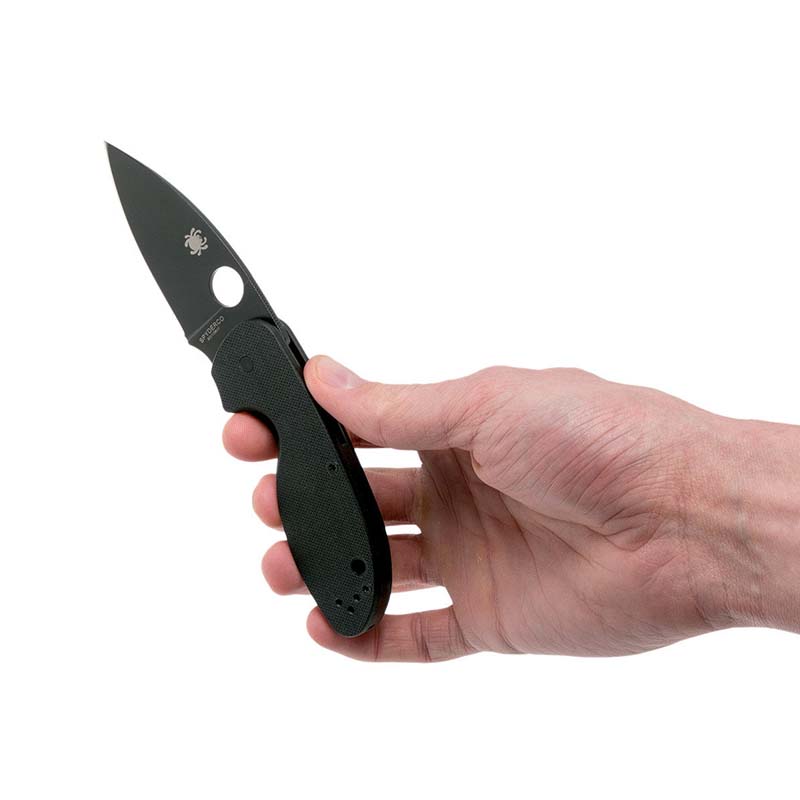 Ніж складаний Spyderco Efficient (довжина: 180мм, лезо: 76мм, чорне), чорний