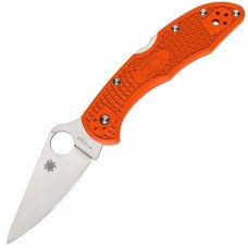 Ніж складаний Spyderco Delica 4 Flat Ground (довжина: 181мм, лезо: 73мм), оранжевий