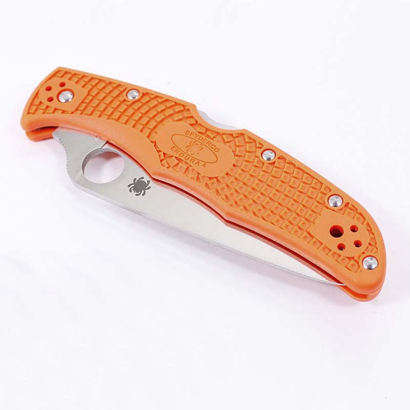Ніж складаний Spyderco Endura 4 Flat Ground (довжина: 222мм, лезо: 96мм), оранжевий