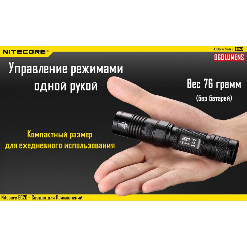 Ліхтар кишеньковий Nitecore EC20