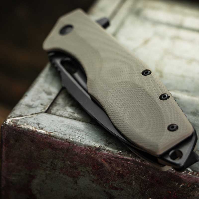 Ніж складаний Boker Plus Caracal Tactical (довжина: 213мм, лезо: 87мм, чорне), коричневий