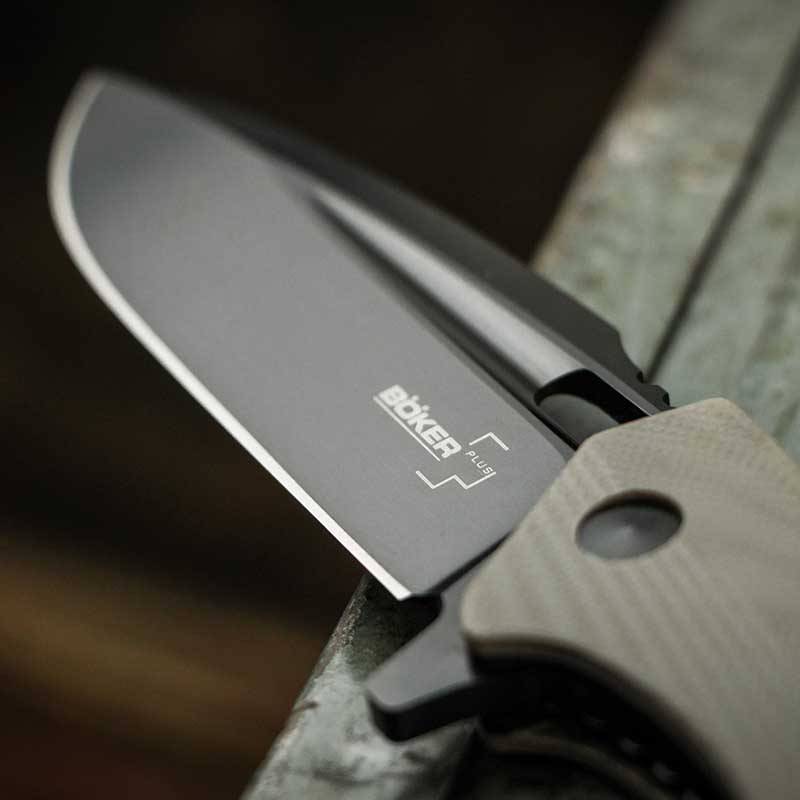Ніж складаний Boker Plus Caracal Tactical (довжина: 213мм, лезо: 87мм, чорне), коричневий