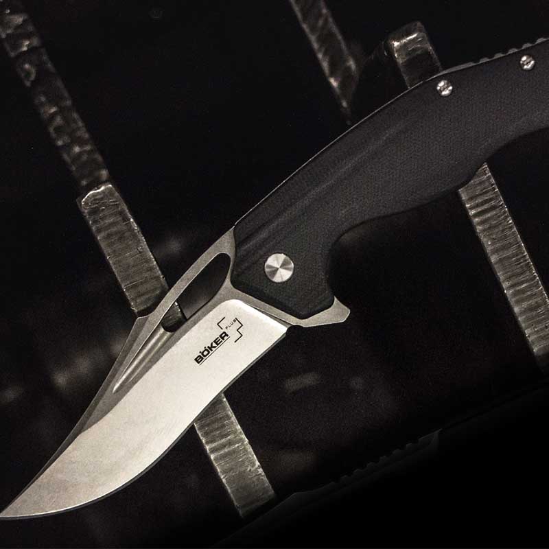 Ніж складаний Boker Plus Masada Folder (довжина: 225мм, лезо: 93мм), чорний