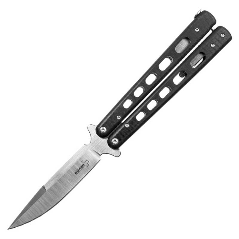 Ніж складаний Boker Plus Balisong Large (довжина: 230мм, лезо: 102мм), чорний