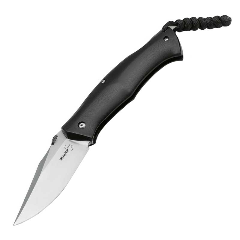 Нож складной Boker Plus Kerberos (длина: 210мм, лезвие: 86мм), черный