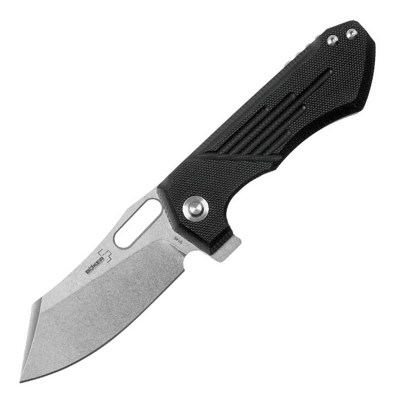 Нож складной Boker Plus Leviathan (длина: 185мм, лезвие: 80мм), черный
