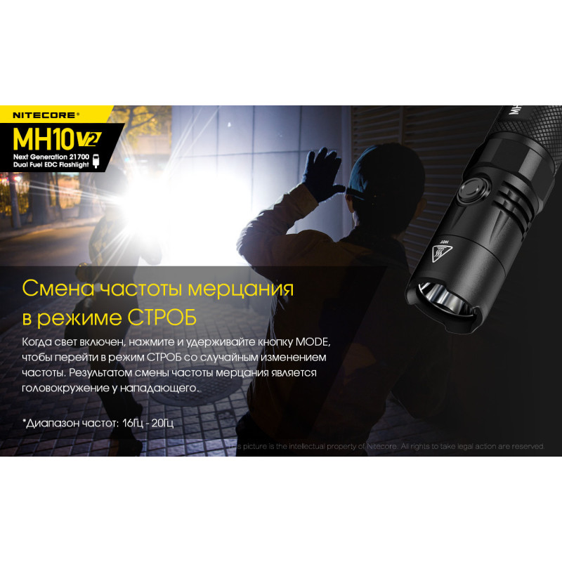 Багатофункціональний ліхтар Nitecore MH10 V2 (USB Type-C)