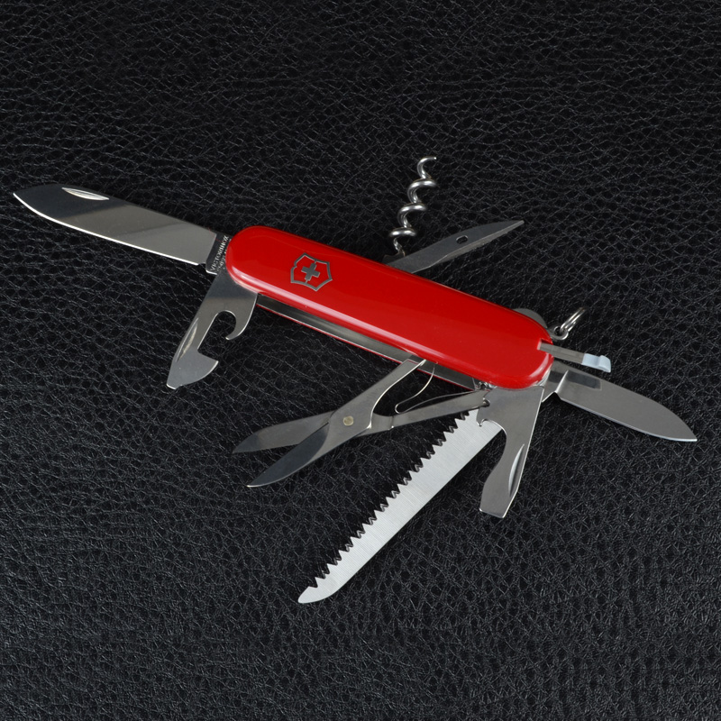 Ніж складаний, мультитул Victorinox Huntsman (91мм, 15 функцій), червоний 1.3713
