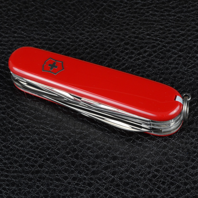 Ніж складаний, мультитул Victorinox Huntsman (91мм, 15 функцій), червоний 1.3713