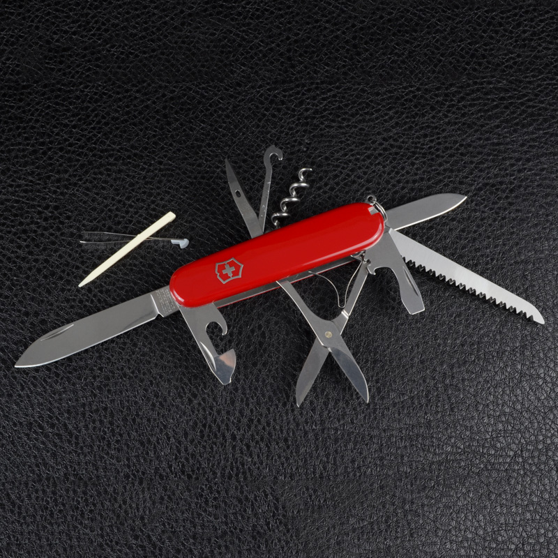 Ніж складаний, мультитул Victorinox Huntsman (91мм, 15 функцій), червоний 1.3713
