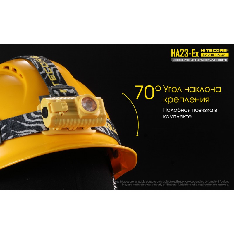 Фонарь налобный взрывозащищенный Nitecore HA23-EX (Cree XP-G, 100 люмен, 3 режима, 2xAA)