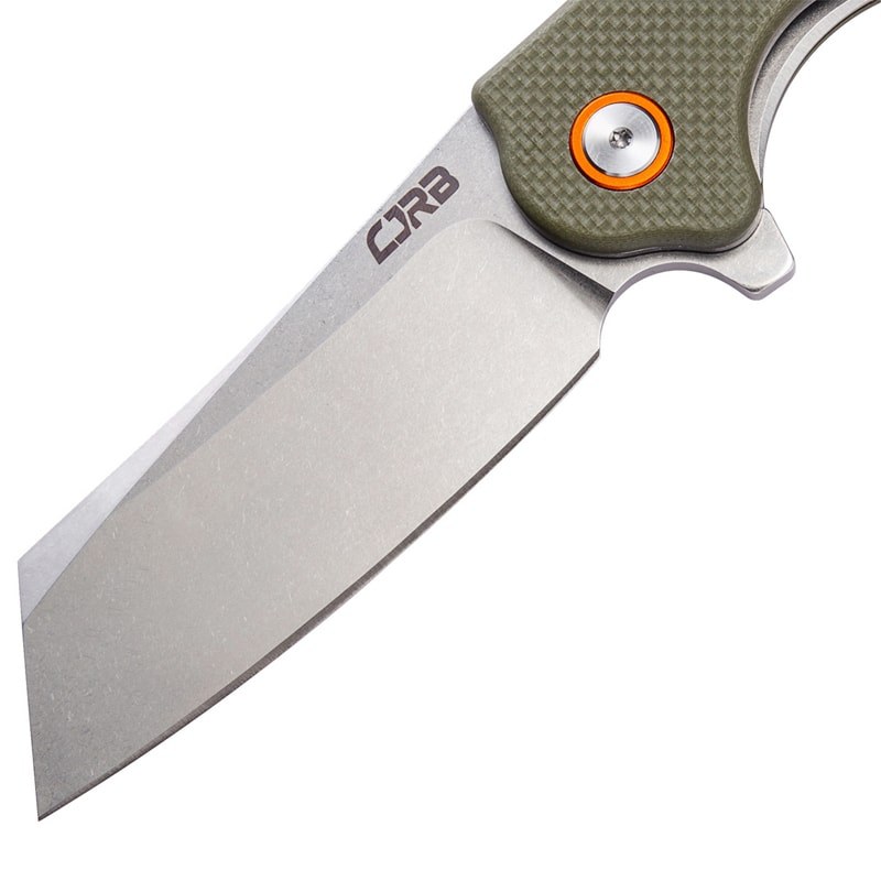 Ніж складаний CJRB Crag (довжина: 207мм, лезо: 87мм), оливковий