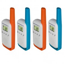 Рація Motorola Talkabout T42 Quad Pack (0,5W, PMR446, до 4 км, 16 каналів, 3xAAA), 4 шт, оранж+синій