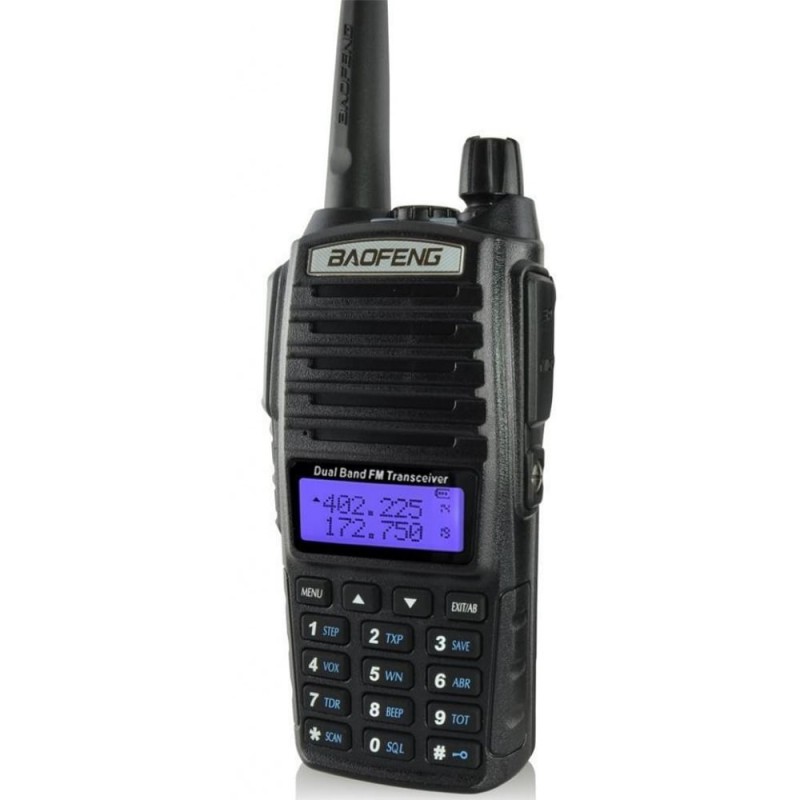 Рація Baofeng UV-82 Forest (5W, VHF/UHF, 136-174/400-480MHz, до 16км, 128 каналів, АКБ), 2шт, чорна
