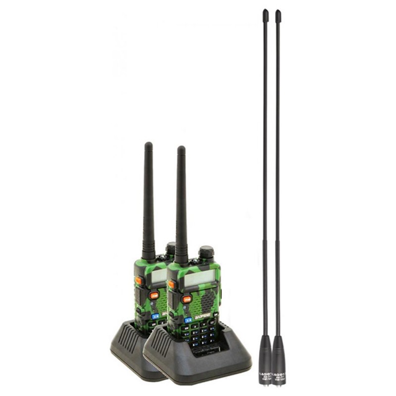 Рація Baofeng UV-5R Forest (5W, VHF/UHF, 136-174,400-470MHz, до 5км, 128 каналів, АКБ), 2шт, камуфляж