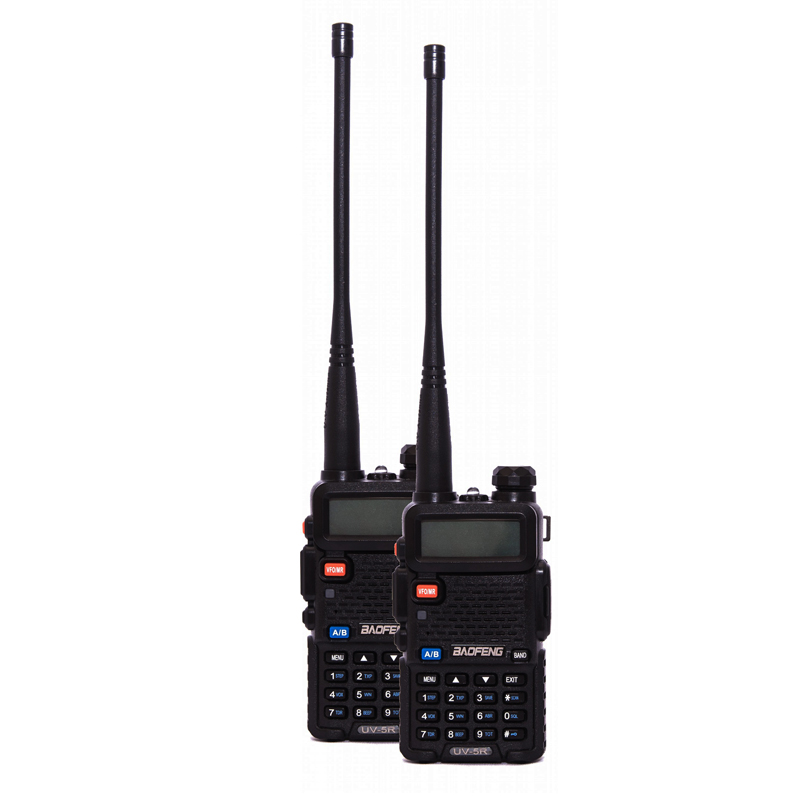 Рація Baofeng UV-5R Forest (5W, VHF/UHF, 136-174, 400-470MHz, до 5км, 128 каналів, АКБ), 2шт, чорна