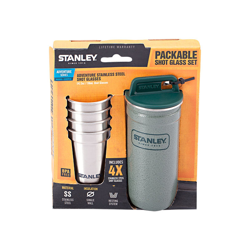 Набір Stanley Adventure Combo (футляр-фляга (0,59л) + 4 чарки), зелений