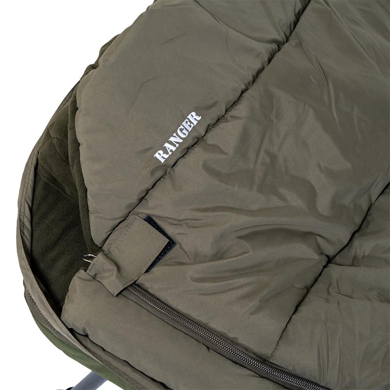 Розкладачка коропова + спальний мішок Ranger BED 85 Kingsize Sleep (2060x895x410/570мм), оливкова