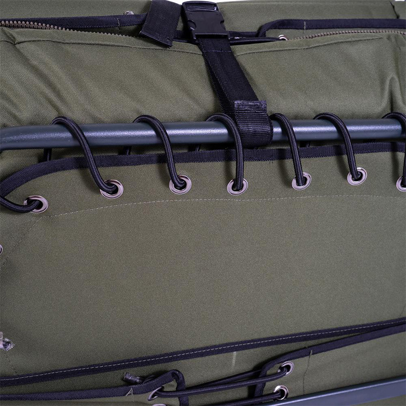 Розкладачка коропова + спальний мішок Ranger BED 85 Kingsize Sleep (2060x895x410/570мм), оливкова