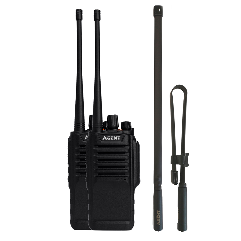 Рація Agent AR-S78 Tactical (5W, UHF, 400-470 MHz, до 16 км, 16 каналів, АКБ), комплект 2 шт, чорна