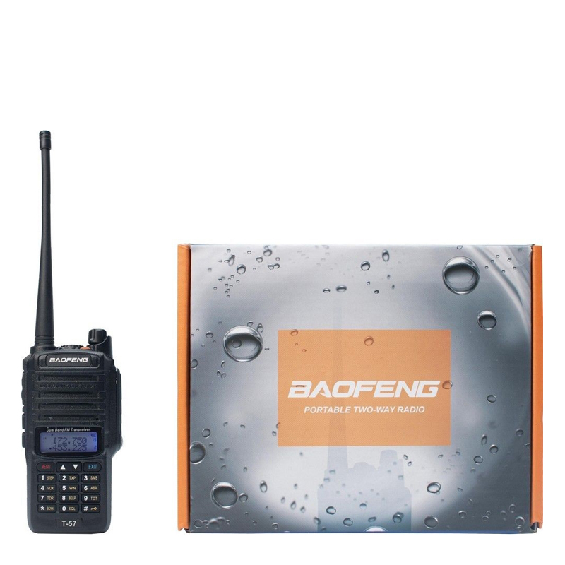 Рація Baofeng T-57 (5W, FM, VHF, UHF, до 16 км, 128 каналів, АКБ), чорна
