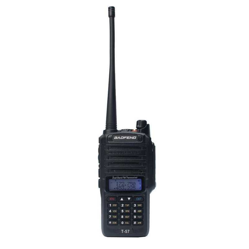 Рація Baofeng T-57 (5W, FM, VHF, UHF, до 16 км, 128 каналів, АКБ), чорна
