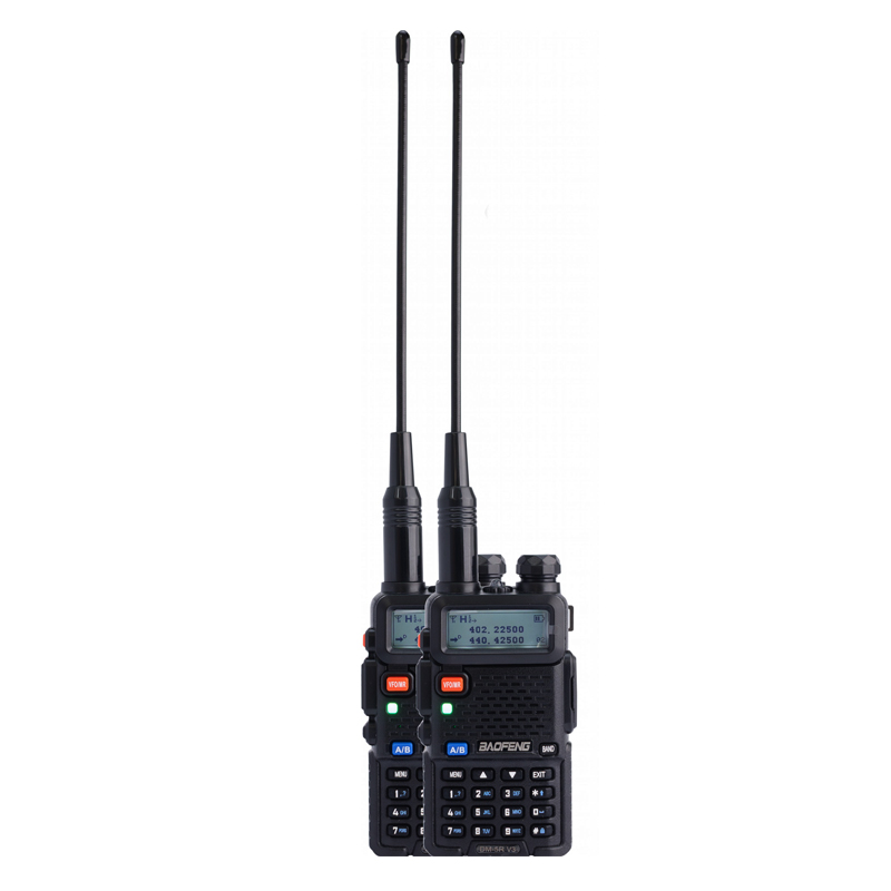 Рація Baofeng DM-5R Tactical (5W, VHF, UHF, 136-174, 400-480MHz, до 16км, 512 канал., АКБ), 2шт, чорна