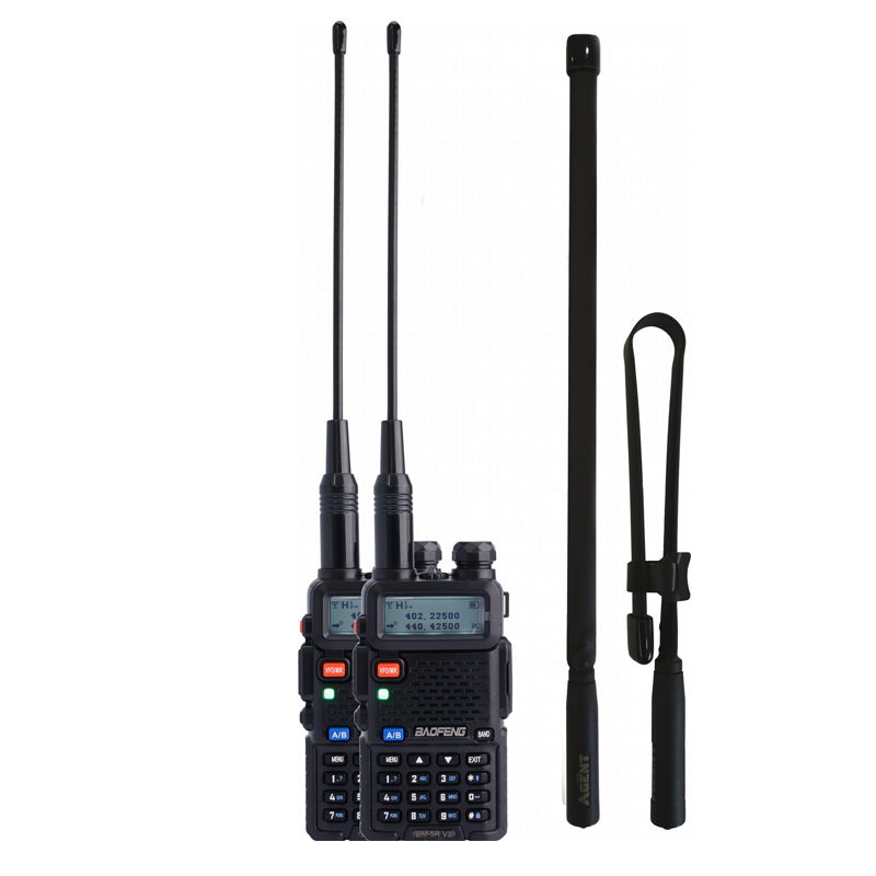 Рація Baofeng DM-5R Tactical (5W, VHF, UHF, 136-174, 400-480MHz, до 16км, 512 канал., АКБ), 2шт, чорна