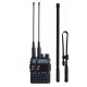 Рація Baofeng DM-5R Tactical (5W, VHF, UHF, 136-174, 400-480MHz, до 16км, 512 канал., АКБ), 2шт, чорна
