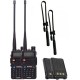 Рація Baofeng UV-5R Tactical (5W, VHF, UHF, 136-174,400-470MHz, до 5 км, 128 кан., АКБ), 2шт, чорна