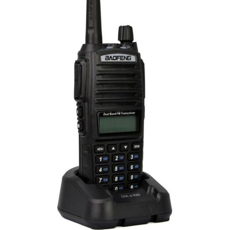 Рація Baofeng UV-82 Tourism (5W, VHF, UHF, 136-174,400-480MHz, до 16км, 128 каналів, АКБ), 2шт, чорна