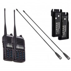 Рація Baofeng UV-82 Tourism (5W, VHF, UHF, 136-174,400-480MHz, до 16км, 128 каналів, АКБ), 2шт, чорна